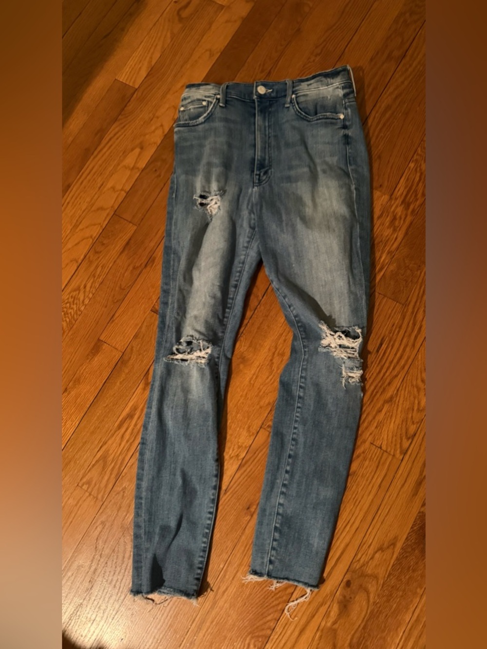 MOTHER JEANS THE SWOONER ANKLE FRAY SIZE 27